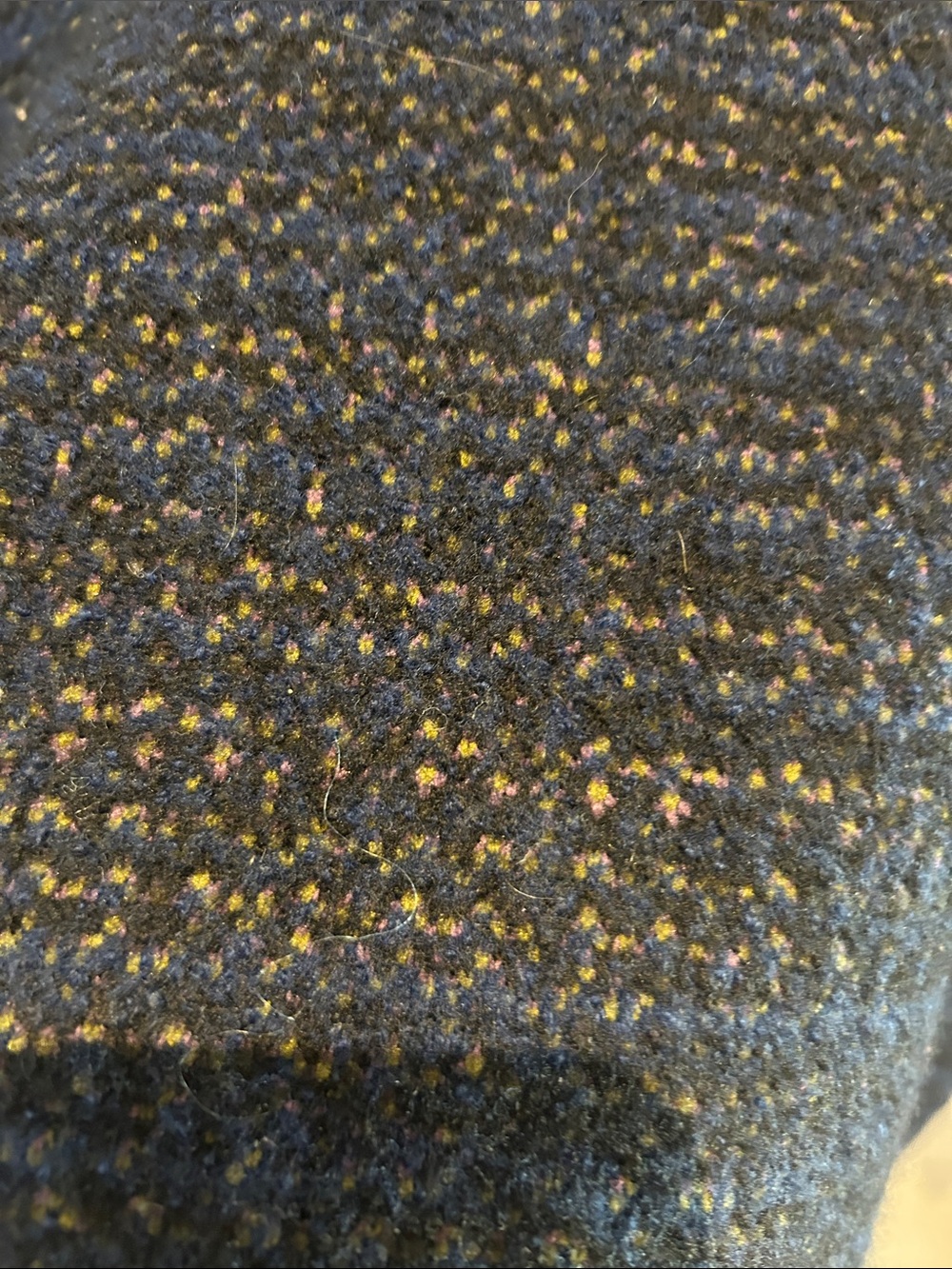 COS Navy Textured V-Neck Sweater - Picture 4 of 4